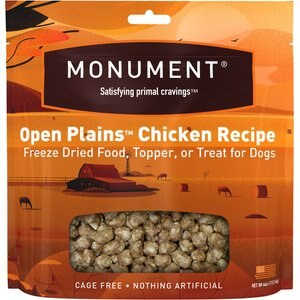 Monument Open Plains Chicken Recipe Freeze-Dried Dog Food, 4-oz bag