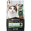 Purina Pro Plan LIVECLEAR Adult Indoor Formula Dry Cat Food, 3.2-lb bag