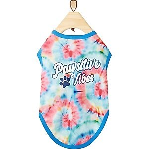 Frisco Pawsitive Vibes Tiedye Print Dog & Cat T-Shirt, XXX-Large