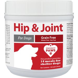 Project Paws Original Hip & Joint Grain-Free Dog Supplement Chews, 120 count