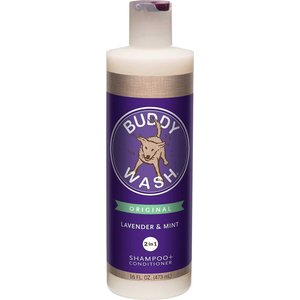 Buddy Wash Original Lavender & Mint Dog Shampoo & Conditioner, 16-oz bottle, bundle of 2