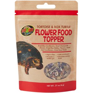 Zoo Med Tortoise & Box Turtle Flower Food Topper, 6-g bag, bundle of 3