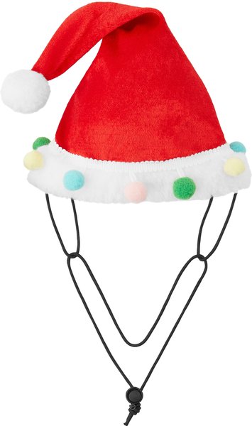 Frisco Holiday Poms Dog & Cat Santa Hat, Medium/Large slide 1 of 5