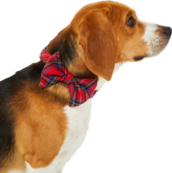 Frisco Red/Green Plaid Dog & Cat Bow Tie, Medium/Large slide 1 of 6