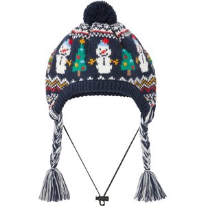 Frisco Jolly Snowman Dog & Cat Knitted Hat, Medium/Large