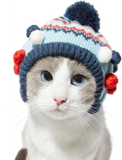 Frisco Pom Pom Dog & Cat Knitted Hat, X-Small/Small