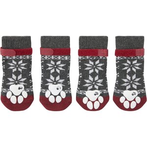 Christmas Non Slip Dog Socks - 4 Pack