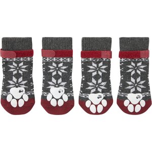Frisco Non-Skid Non-Skid Fair Isle Dog Socks, Size 2