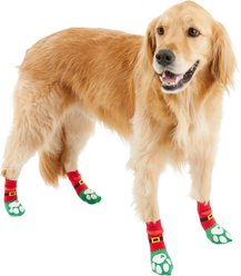 Frisco Non-Skid Elf Dog Socks, Size 7