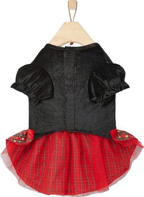 Show full view: Frisco Velvet Dog & Cat Plaid Dress, X-Large slide 4 of 7