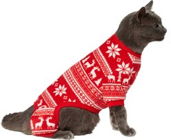 Frisco Holiday Fair Isle Dog & Cat Cozy Polar Fleece PJs, DNU, X-Small