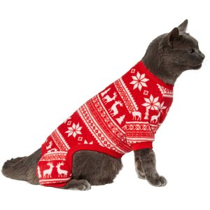 Frisco Holiday Fair Isle Dog & Cat Cozy Polar Fleece PJs, DNU, Small