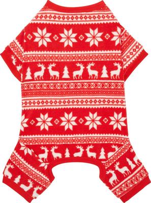 Show full view: Frisco Holiday Fair Isle Dog & Cat Cozy Polar Fleece PJs, DNU, Small slide 4 of 9