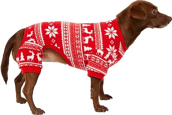 Frisco Holiday Fair Isle Dog & Cat Cozy Polar Fleece PJs, X-Large slide 1 of 7