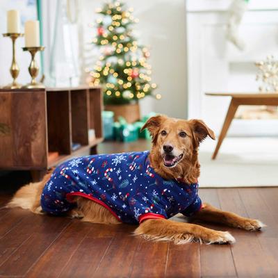 Show full view: Frisco Snowy Nights Dog & Cat Cozy Polar Fleece PJs, XX-Large slide 5 of 8