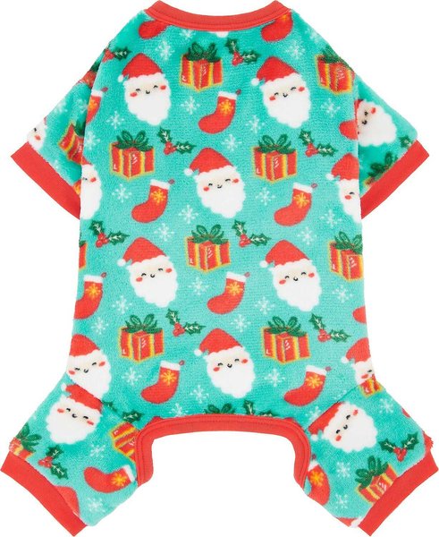 Frisco Santa's Gifts Dog & Cat Cozy Plush Fleece PJs, Medium slide 1 of 8