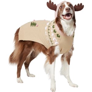 Frisco Nordic Fair Isle Dog & Cat Hooded Sweater, XX-Large