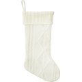 Frisco Cream Cable Knit Pet Stocking, One Size