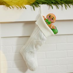 Frisco Cream Cable Knit Pet Stocking, One Size slide 2 of 2