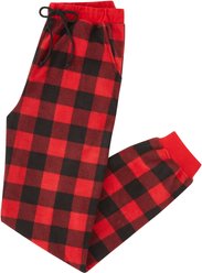 Frisco Red Buffalo Plaid Polar Fleece Unisex Adult Pajama Pants, Small slide 1 of 3