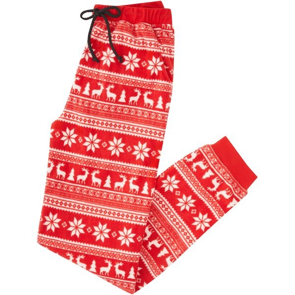 Frisco Red Buffalo Plaid Polar Fleece Unisex Adult Pajama Pants