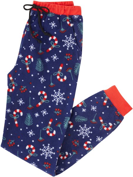 Frisco Snowy Nights Polar Fleece Unisex Adult Pajama Pants, Small slide 1 of 3