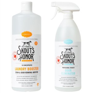 Skout's Honor Laundry Booster Stain & Odor Removal Additive, 32-oz bottle & Skout's Honor Professional Strength Odor Eliminator, 35-oz bottle