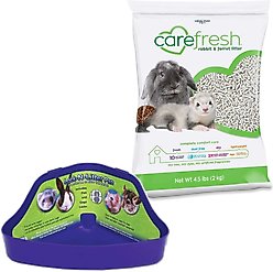 Ware Lock-N-Litter Small Animal Litter Pan, Color Varies, Regular & Carefresh Rabbit & Ferret Litter, 4.5-lb bag