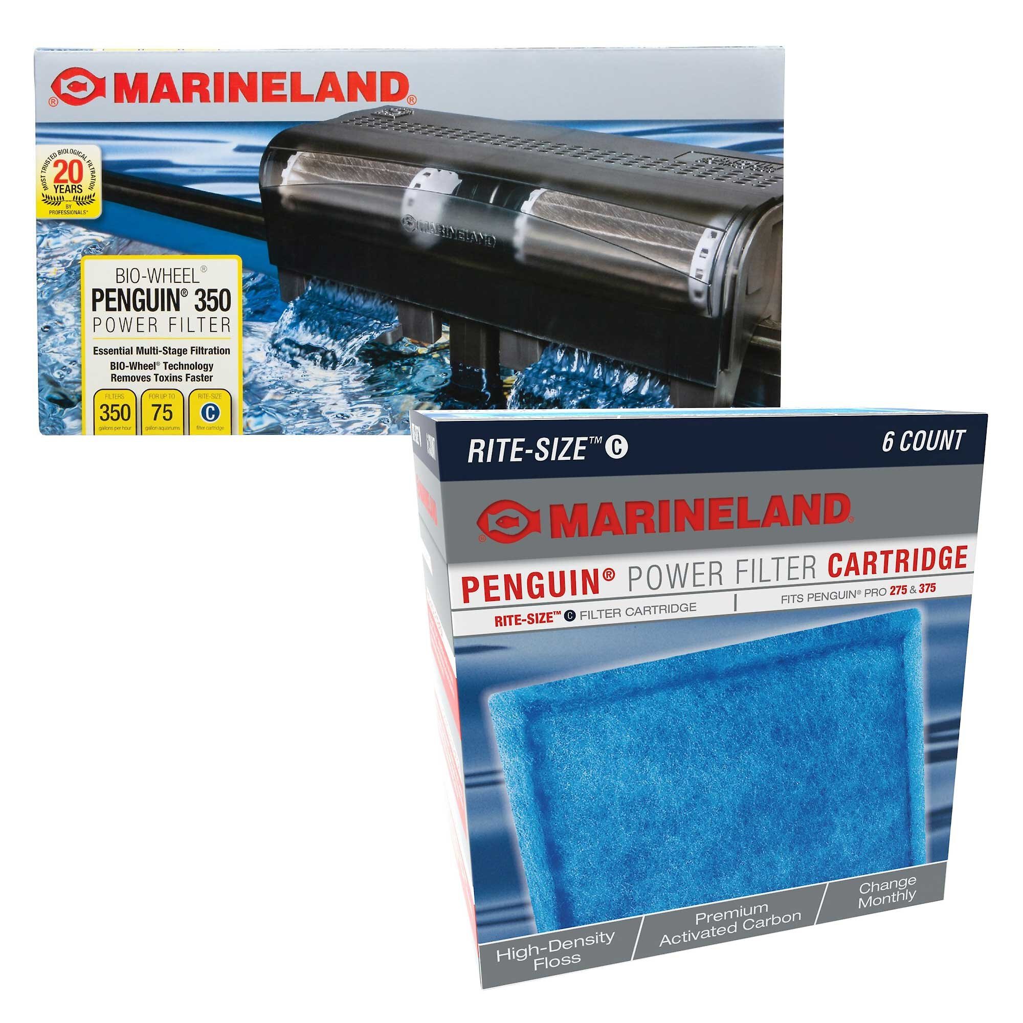 MARINELAND BioWheel Penguin Aquarium Power Filter & Marineland Bio
