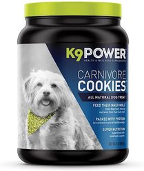 K9 POWER Carnivore Cookies Dog Treats, 1-lb tub