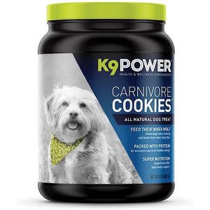 K9 POWER Carnivore Cookies Dog Treats, 1-lb tub
