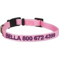 GoTags Small Font Personalized Dog Collar, Pink, X-Small