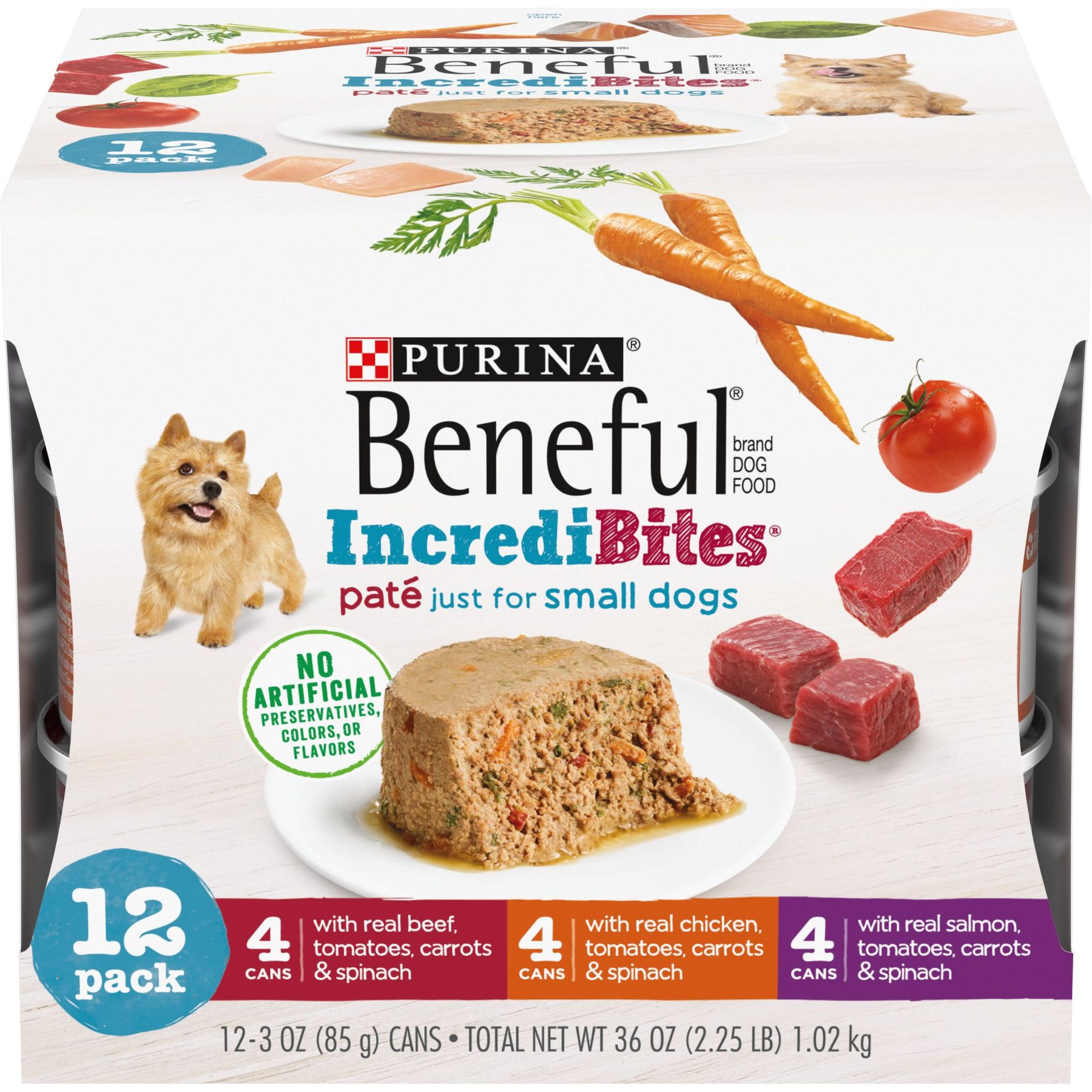 PURINA BENEFUL IncrediBites Pate Variety Pack Wet Dog Food 3 oz