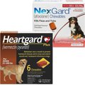 Heartgard Plus Chew for Dogs, 51-100 lbs, (Brown Box), 6 Chews (6-mos. supply) & NexGard Chew for Dogs, 60.1-121 lbs, (Red Box), 6 Chews (6-mos. supply)