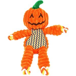 ZippyPaws Halloween Brainey Pumpkin Squeaky Plush Dog Toy
