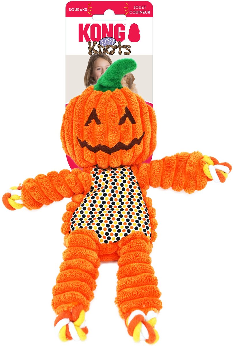 KONG Halloween Floppy Knots Skeleton Plush Dog Toy