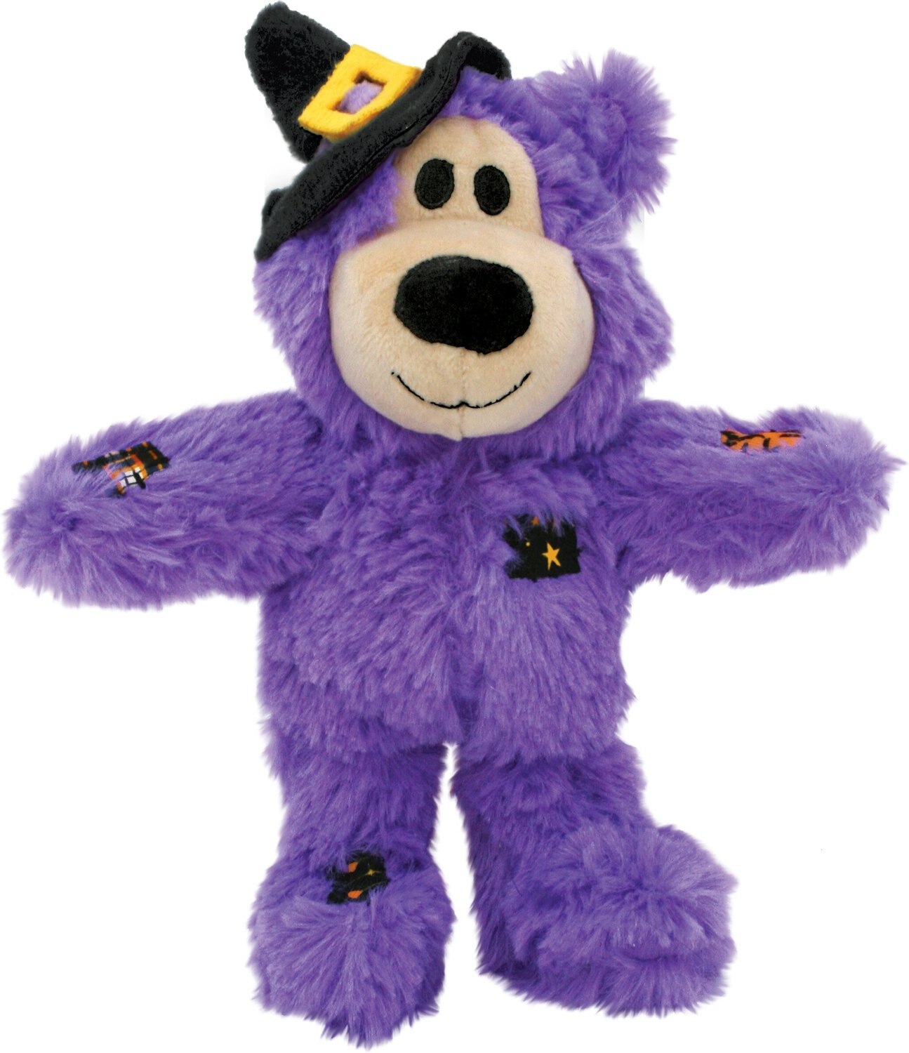 KONG Wild Knot Bear Squeaky Plush Dog Toy, Purple