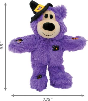 Show full view: KONG Wild Knot Bear Squeaky Plush Dog Toy, Purple, Small slide 2 of 4