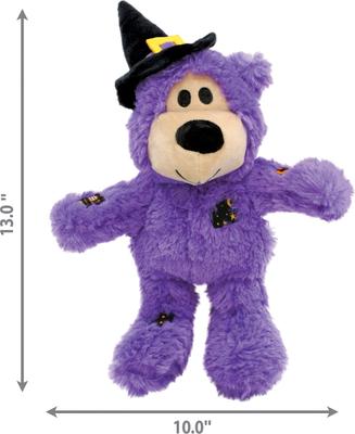 Show full view: KONG Wild Knot Bear Squeaky Plush Dog Toy, Purple, Large slide 2 of 4