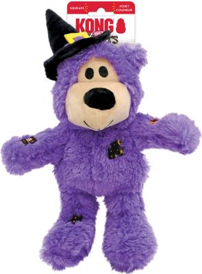 Show full view: KONG Wild Knot Bear Squeaky Plush Dog Toy, Purple, Large slide 3 of 4