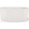 Waggo Ripple Ceramic Dog Bowl, White, 4-cup