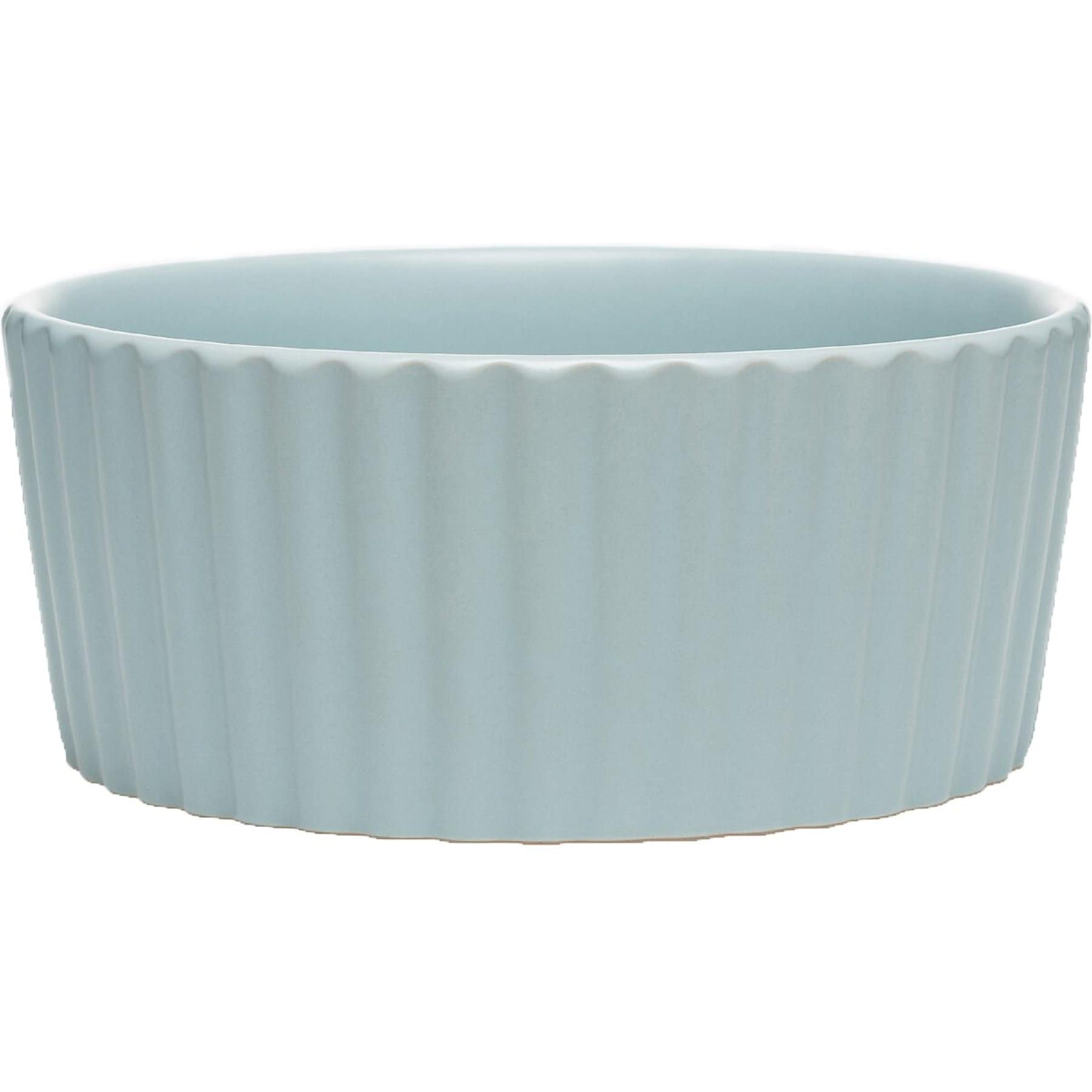 Waggo Ripple Ceramic Dog Bowl, Cloud, 8-cup