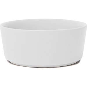 Waggo Simple Solid Ceramic Dog & Cat Bowl, Light Grey, 8-cup