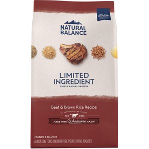 Natural Balance Limited Ingredient Beef & Brown Rice Recipe Dry Dog Food, 4-lb bag