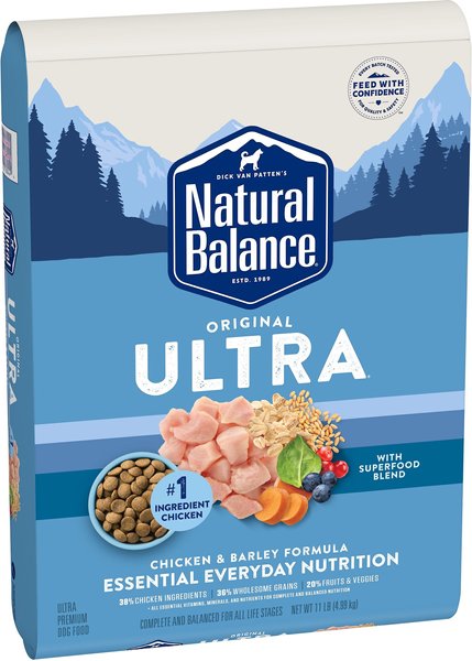 Natural Balance Original Ultra Chicken & Barley Formula Dry Dog Food, 11-lb bag slide 1 of 6