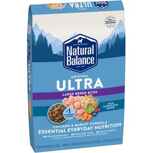 Natural Balance Original Ultra Chicken & Barley Formula Large Breed Bites Dry Dog Food, 30-lb bag