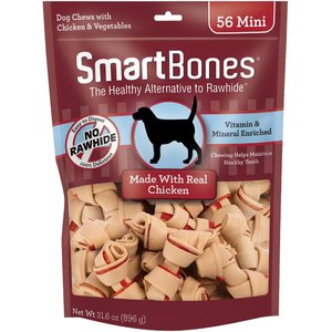 SmartBones Mini Chicken Dog Treats, 56 count