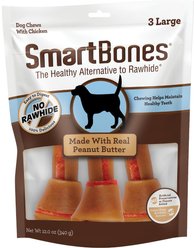 SmartBones Peanut Butter Large Chews Dog Treats, 3 count