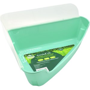 Oxbow Enriched Life Corner Small Animal Litter Pan with Removable Shield