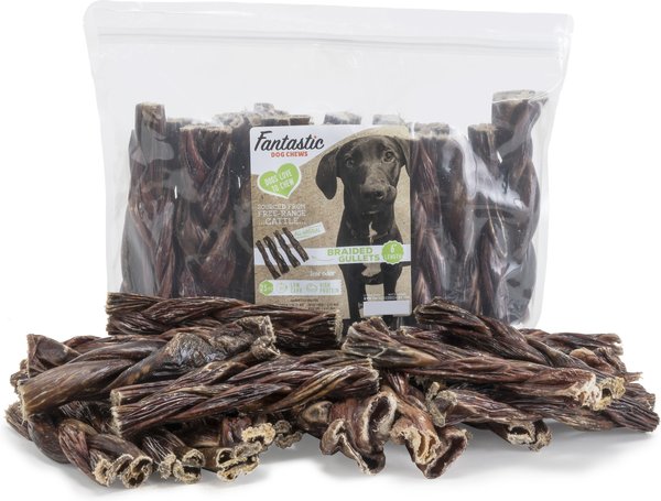 Fantastic Dog Chews Braided Gullets Grain-Free Dog Treats, 6-in, 25 count slide 1 of 2